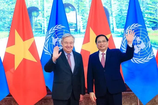 Những hình ảnh cuộc gặp của Thủ tướng Phạm Minh Chính và Tổng Thư ký Liên Hiệp Quốc - Ảnh 4.