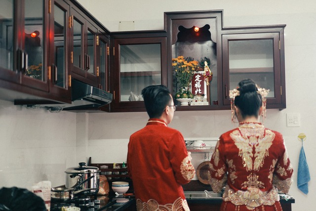 Đám cưới theo truyền thống của người Hoa chi phí 300 triệu ở An Giang: Tỉ mỉ tới từng chi tiết - Ảnh 14.