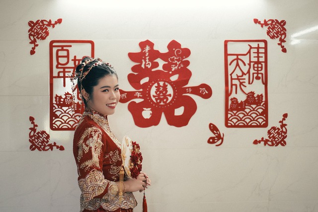 Đám cưới theo truyền thống của người Hoa chi phí 300 triệu ở An Giang: Tỉ mỉ tới từng chi tiết - Ảnh 7.