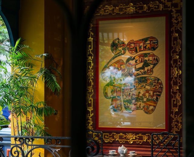 Bên trong “khách sạn di sản” duy nhất sở hữu bức tranh Hàng Trống lớn nhất: Tái hiện nét đẹp Thăng Long xưa độc đáo - Ảnh 5.