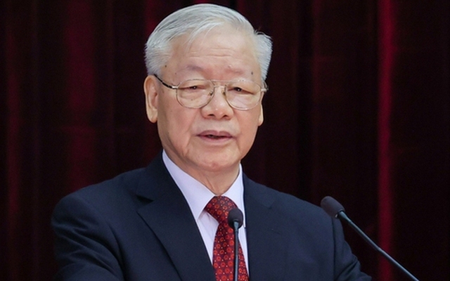 Tổng Bí thư Nguyễn Phú Trọng phát biểu khai mạc Hội nghị. Ảnh: VGP