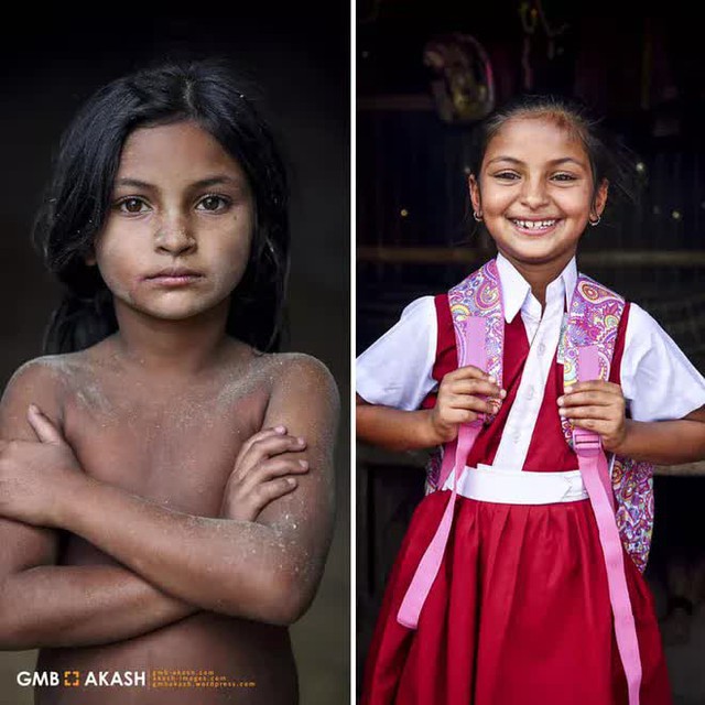  Ghi lại khoảnh khắc trẻ em nghèo trước và sau khi được đi học, nhiếp ảnh gia tạo nên bộ ảnh gây xúc động  - Ảnh 2.