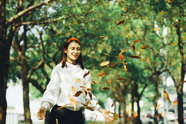 The autumn scene is causing a fever in Ho Chi Minh City, everywhere is full of romantic yellow leaves with Korean movie titles - Photo 4.