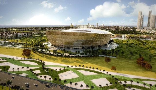 Cận cảnh sân vận động dát vàng sắp tổ chức World Cup 2022  - Ảnh 2.