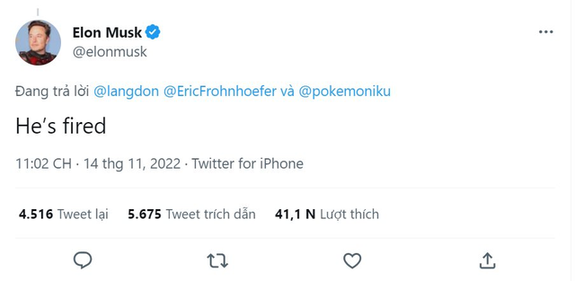 Công khai sửa lưng Elon Musk, một nhân viên Twitter bị đuổi việc trong một nốt nhạc - Ảnh 2.