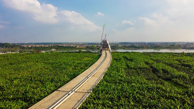 Cận cảnh cây cầu đắt nhất tỉnh Bắc Ninh sắp hoàn thành - Ảnh 1.