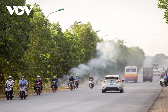 Nông dân ngoại thành Hà Nội đốt rơm rạ, khói mù mịt bủa vây người đi đường - Ảnh 8.