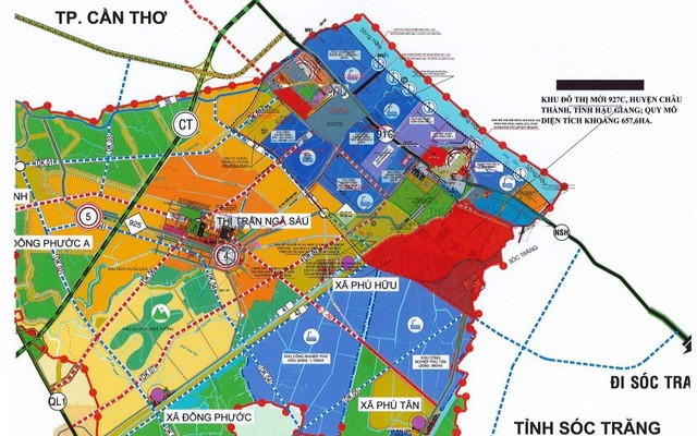 Dự án khu đô thị quy mô hơn 600ha tại huyện Châu Thành, tỉnh Hậu Giang