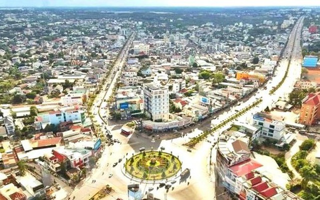 Một góc thành phố Đồng Xoài, tỉnh Bình Phước