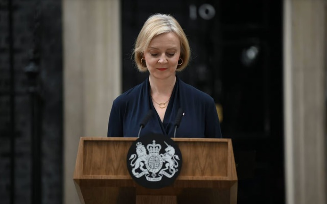 Ngày 21/10, bà Liz Truss đã từ chức Thủ tướng Anh chỉ sau 45 ngày nhậm chức, khiến bà trở thành nhà lãnh đạo tại vị ngắn nhất trong lịch sử nước Anh. Ảnh: AFP