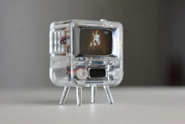 Độc đáo chiếc tivi nhỏ nhất thế giới, kích thước chỉ bằng tem thư - Ảnh 2.