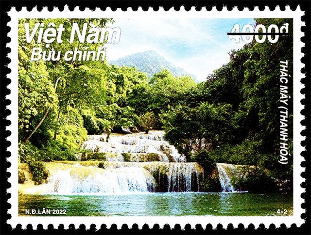 What is special about the 4 waterfalls introduced on the latest stamp set of Vietnam Post?  - Photo 2.