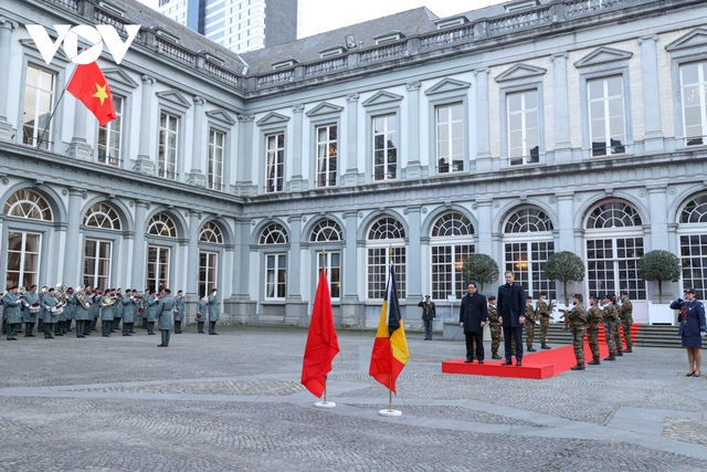 Thủ tướng Vương quốc Bỉ chủ trì lễ đón chính thức Thủ tướng Chính phủ Phạm Minh Chính - Ảnh 7.