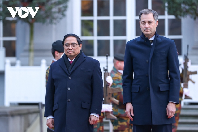 Thủ tướng Vương quốc Bỉ chủ trì lễ đón chính thức Thủ tướng Chính phủ Phạm Minh Chính - Ảnh 6.