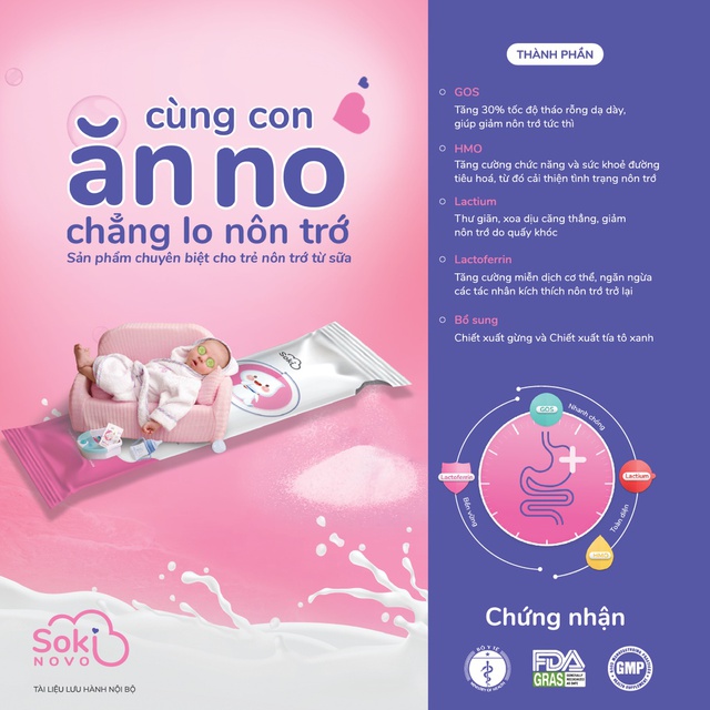 Soki Novo vẽ mới lằn ranh nhận thức về nôn trớ ở trẻ - Ảnh 3.