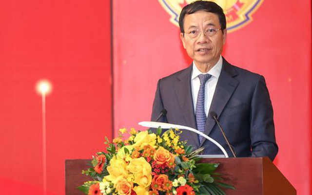 Bộ trưởng Bộ TT-TT Nguyễn Mạnh Hùng phát biểu tại hội nghị. Ảnh: Sơn Minh