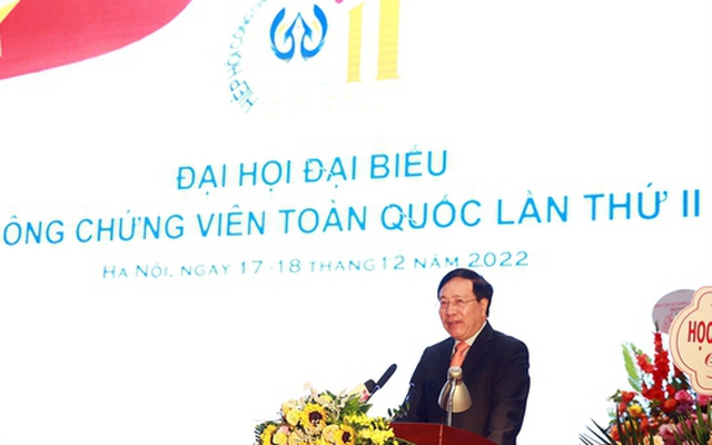 Phó Thủ tướng Thường trực Phạm Bình Minh phát biểu chỉ đạo Đại hội đại biểu công chứng viên toàn quốc lần thứ II. Ảnh: VGP