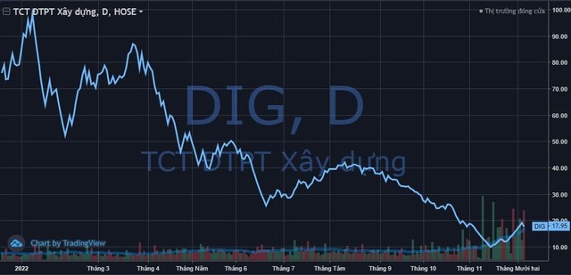 Thị giá DIG tăng mạnh từ đáy, DIC Corp muốn triển khai chào bán 100 triệu cổ phiếu cho cổ đông hiện hữu giá 15.000 đồng/cp - Ảnh 1.