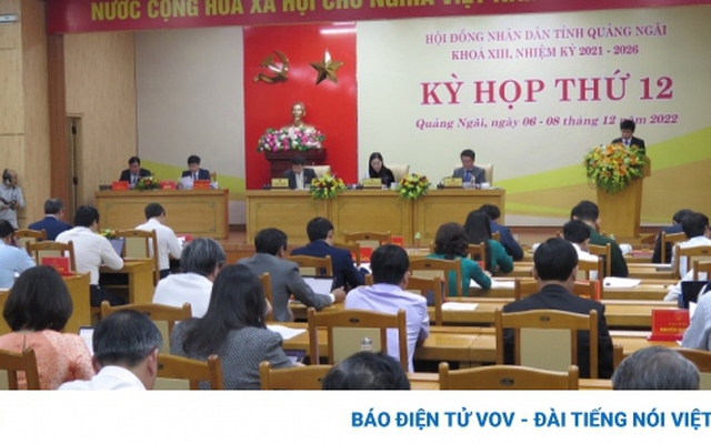 Phiên Khai mạc Kỳ họp cuối năm 2022 HĐND tỉnh Quảng Ngãi khóa XIII.