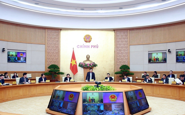 Phó Thủ tướng Phạm Bình Minh chủ trì cuộc họp trực tiếp kết hợp trực tuyến của Tổ công tác số 1 với các 8 bộ, cơ quan Trung ương và 2 địa phương về tình hình giải ngân vốn đầu tư công - Ảnh: VGP/Hải Minh