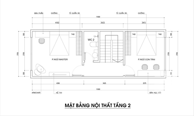 Thiết kế nhà ống có diện tích 42m² gồm 2 phòng ngủ với chi phí 164 triệu đồng - Ảnh 2.