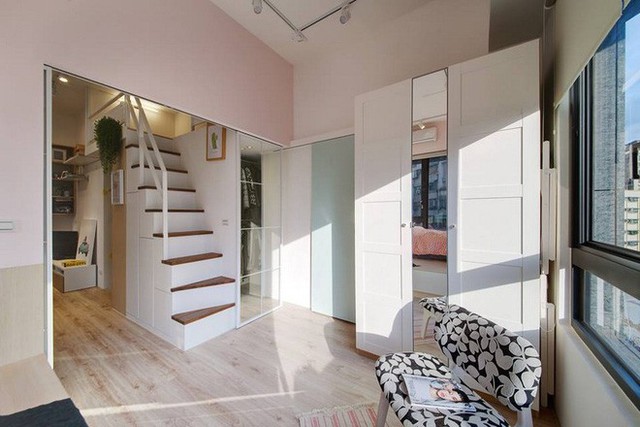 Căn hộ 48,5m² lột xác đẹp ngỡ ngàng trong năm mới nhờ chủ nhà thiết kế thêm gác lửng đầy phóng khoáng - Ảnh 10. Căn hộ 48,5m² lột xác đẹp ngỡ ngàng trong năm mới nhờ chủ nhà thiết kế thêm gác lửng đầy phóng khoáng - Ảnh 10.