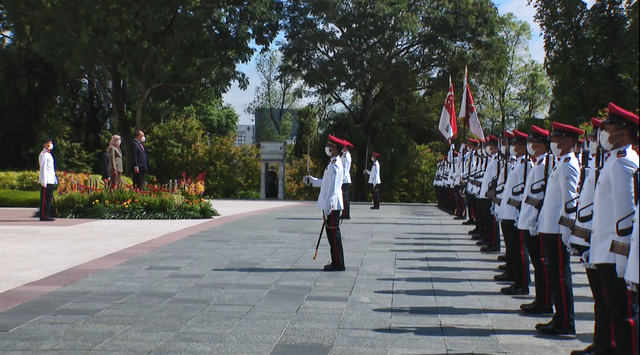 Tổng thống Singapore chủ trì lễ đón trọng thể Chủ tịch nước Nguyễn Xuân Phúc - Ảnh 3.