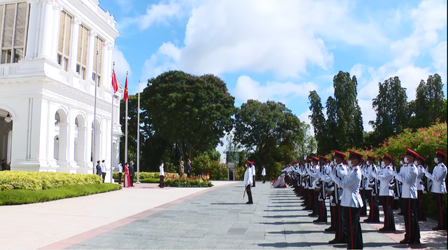 Tổng thống Singapore chủ trì lễ đón trọng thể Chủ tịch nước Nguyễn Xuân Phúc - Ảnh 5.