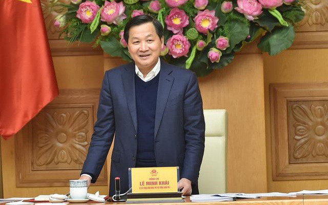 Phó Thủ tướng Lê Minh Khái phát biểu tại cuộc họp. Ảnh VGP/Quang Thương