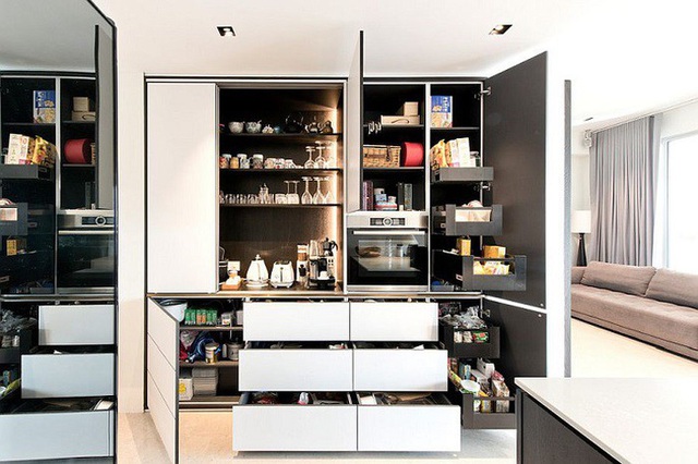 Muốn tiết kiệm không gian cho nhà bếp thì bạn hãy áp dụng ngay thiết kế tủ lưu trữ tối đa này - Ảnh 5.