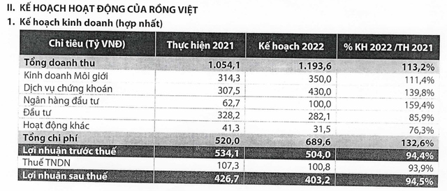 Lên kế hoạch tăng vốn gấp đôi, Chứng khoán Rồng Việt (VDSC) bất ngờ cài số lùi chỉ tiêu lợi nhuận năm 2022 - Ảnh 1.