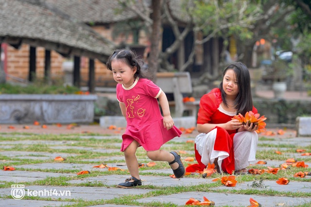  Ảnh: Tháng 3, ngắm hoa gạo nở đỏ rực bên trong ngôi chùa nghìn năm tuổi ở Hà Nội - Ảnh 8.