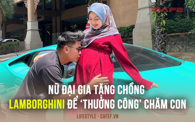 Bà bầu đại gia "thưởng nóng" Lamborghini 5,8 tỷ đồng cho chồng vì những ngày "trắng đêm" chăm con sắp tới