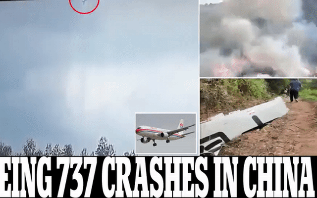 Những hình ảnh khủng khiếp được cho là từ vụ tai nạn máy bay ở Trung Quốc