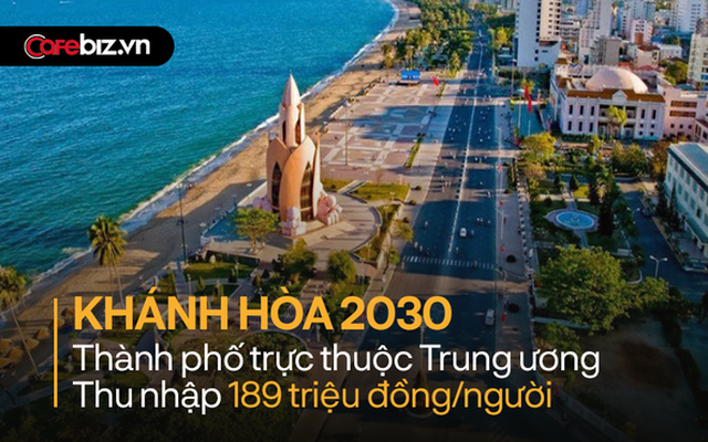 Khánh Hòa của năm 2030: Nha Trang trở thành điểm du lịch hàng đầu Đông Nam Á, thu nhập người dân 189 triệu đồng/người, tương đương thu nhập người Hà Nội năm 2025