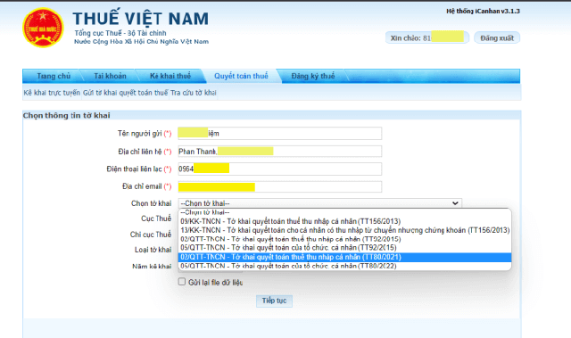 Hướng dẫn cá nhân tự quyết toán thuế thu nhập cá nhân online 2022 - Ảnh 4.