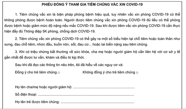  Lập danh sách tiêm vắc-xin Covid-19 cho trẻ từ lớp 1 đến lớp 6  - Ảnh 1.