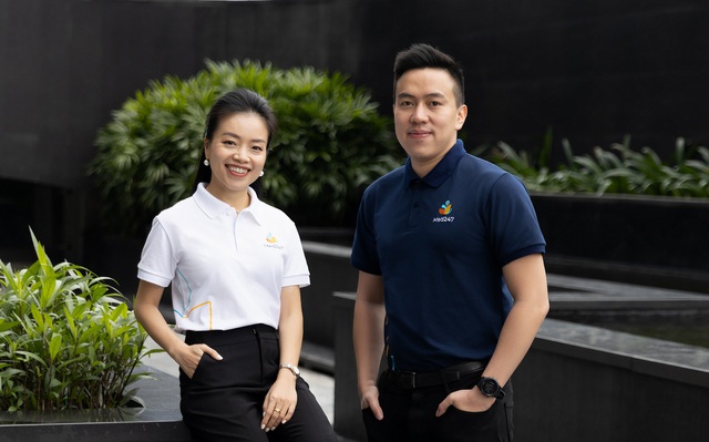 Thảo Nguyễn và Tuấn Trương, hai founder của Med247