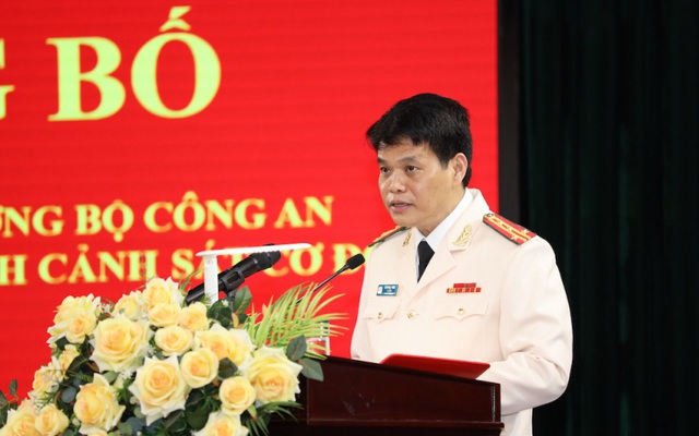 Đại tá Lê Ngọc Châu phát biểu tại Lễ công bố. Ảnh VGP