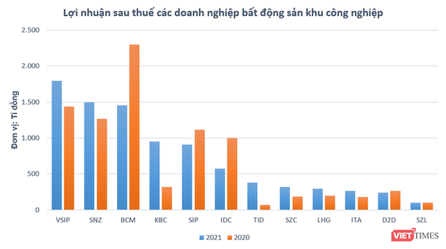 Lợi nhuận DN bất động sản khu công nghiệp năm 2021: VSIP vượt SNZ, BCM và KBC? - Ảnh 1.