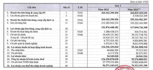 Công ty mẹ Hodeco (HDC): Quý 1 lãi 97 tỷ đồng, tăng 27% so với cùng kỳ - Ảnh 1.