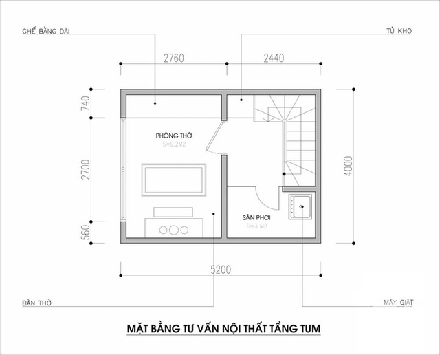 Thiết kế nội thất nhà ống diện tích 21m², tuy nhỏ nhưng rất thoáng mát - Ảnh 3.