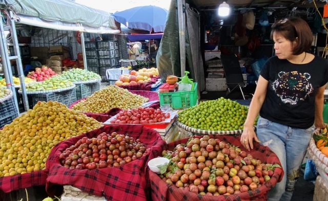 Mận hậu Sơn La đầu mùa giá chát vẫn hút người mua - Ảnh 2.