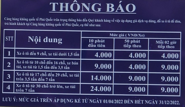 Giám đốc Sân bay Phú Quốc lên tiếng về phí dừng, đỗ ôtô tại sân bay - Ảnh 2.