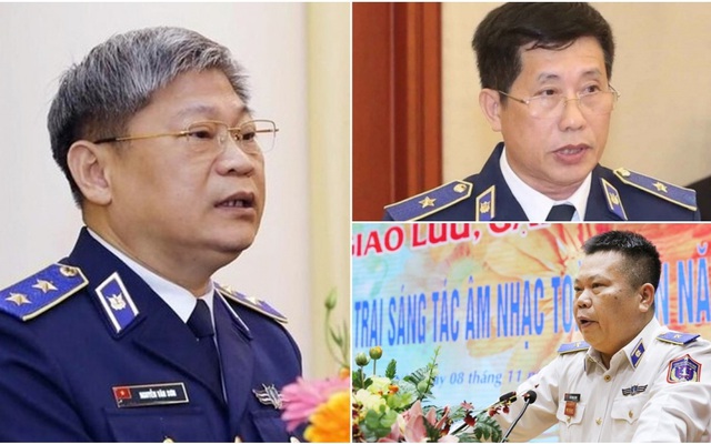 3 trong số 5 sỹ quan cấp tướng của Bộ Tư lệnh Cảnh sát biển vừa bị bắt hôm 13/4.