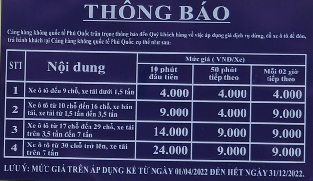  Giám đốc Sân bay Phú Quốc lên tiếng về phí dừng, đỗ ôtô tại sân bay - Ảnh 1.