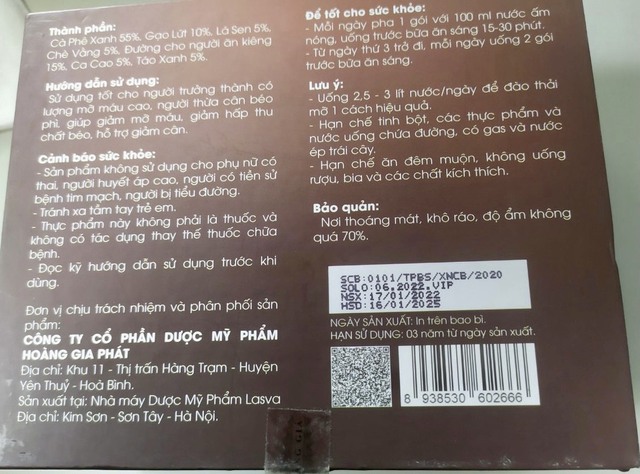 Thu hồi thực phẩm bổ sung cà phê Hoàng Gia do không cam đoan an toàn - Ảnh 2.