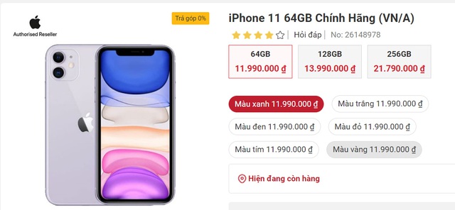 iPhone 11 tiếp tục giảm giá sâu, xuống mức thấp nhất từ khi ra mắt đến nay - Ảnh 1.