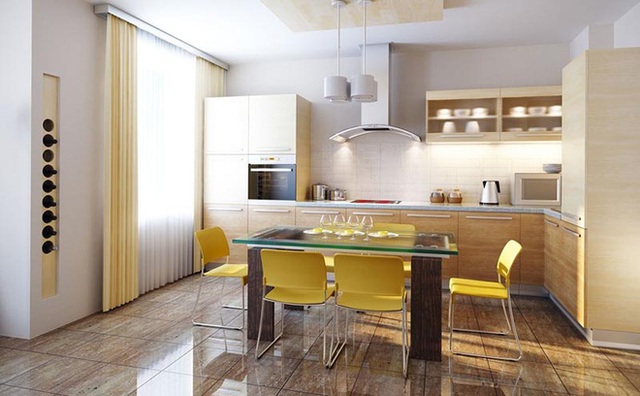 Căn bếp nhỏ đẹp tinh tế và hiện đại vì được sơn trắng toàn bộ không gian kết hợp nội thất gỗ - Ảnh 2.