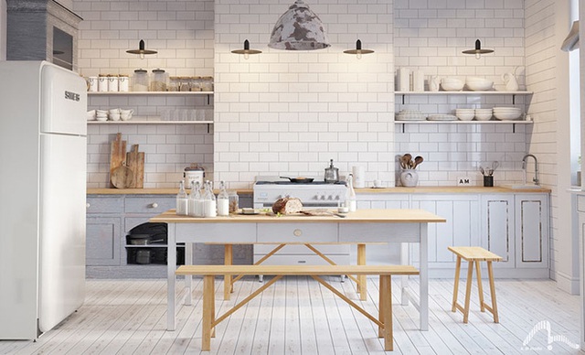 Căn bếp nhỏ đẹp tinh tế và hiện đại vì được sơn trắng toàn bộ không gian kết hợp nội thất gỗ - Ảnh 11.